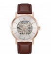 Bulova Men's Watch - Clipper Automatic Mechanical 42mm Silver Rose Gold Skeleton - 0