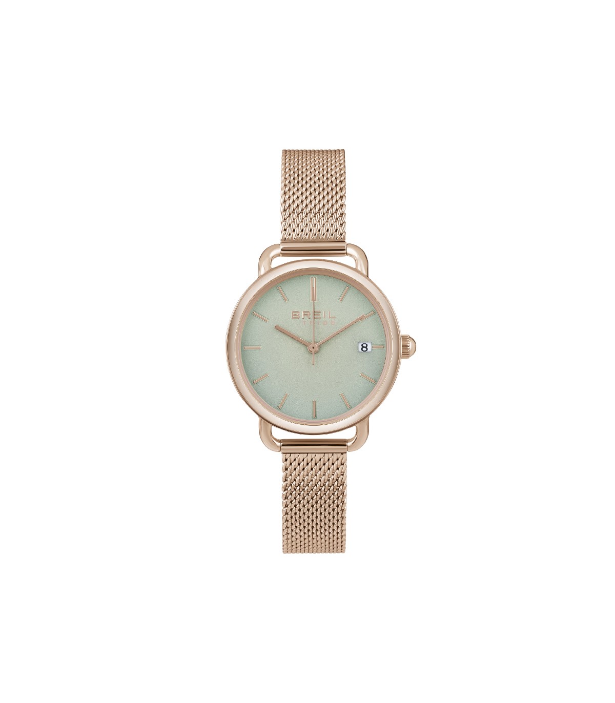 Breil Woman s Watch Eliza Time and Date 32mm Rose Gold Green 0