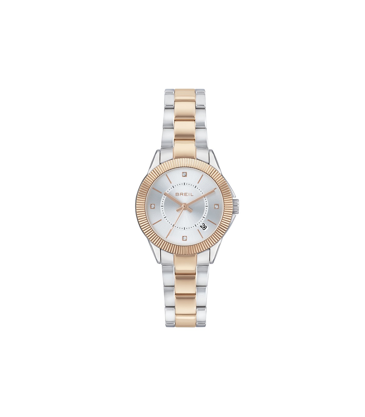 Breil Woman s Watch Shimmery 32mm Time and Date Rose Gold Silver 0