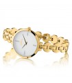 Hoops Woman's Watch - Chain Yellow Gold Only Time 30mm White - 0