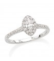 Crieri Woman's Ring - Allure Navette in 18K White Gold with Natural Diamonds - 0