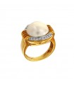 Picca Ring with Pearl  and Women's Diamonds - 0