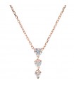 Bronzallure Woman's Necklace - Altissima with Three White Hearts Pendant - 0