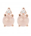 Bronzallure Woman's Earrings - Felicia Lobo with Rose Quartz and Zircons - 0