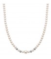 Miluna Woman's Necklace - with Oriente Pearls and Diamond Boule - 0