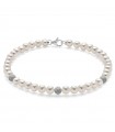 Miluna Woman's Bracelet - with Pearls and Diamond Boule - 0