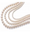 Miluna Woman's Necklace - Freshwater Pearl String 6,5-7 mm - 0