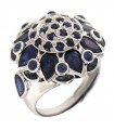 Zancan Woman Ring - in White Gold with Sapphire