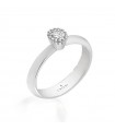 Crieri Solitaire Ring - Musa in White Gold with Diamond - 0