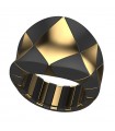 Roberto Demeglio Woman's Ring - Aura in Yellow Golden and Black Ceramic - 0