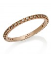 Crieri Woman's Veretta Ring - Aeterna in 18K Rose Gold with Brown Diamonds 0.55 ct - 0
