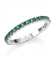 Crieri Woman's Veretta Ring - Aeterna in 18K White Gold with 0.70 ct Emeralds - 0