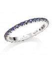 Crieri Woman's Veretta Ring - Aeterna in 18K White Gold with 0.75 ct Blue Sapphires - 0