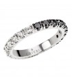 Crieri Veretta Ring - Eclipse in 18K White Gold with White and Black Diamonds 0.21 ct - 0