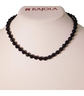 Collana con Agata Verde, Perle Verdi ed Argento, Rajola. Collezione ODESSA.  Codice 45-408-5.