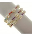 Rajola Woman's Bracelet - Cecilia Multi-strand with Pearls, Tourmaline, Garnet and Apatite - 0