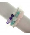 Rajola Woman's Bracelet - Soleil with White Paste, Amethyst and Amazonite - 0