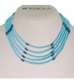 Collana Rajola Donna - Irene Multifilo con Pasta Turchese ed Apatite