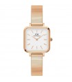 Daniel Wellington Woman's Watch - Studio Square 22x22mm White Rose Gold - 0