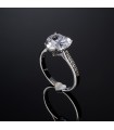 Woman's Chiara Ferragni Ring - First Love Silver with White Zircons and White Heart - 12 - 0