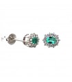 DAVITE & DELUCCHI EARRINGS WITH EMERALD AND DIAMONDS - 0