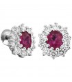 Davite & Delucchi Earrings with Diamonds and Rubies for Women - 0