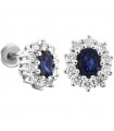 Davite & Delucchi Earrings with Sapphires and Diamonds for Women - 0