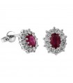 Davite & Delucchi Earrings with Diamonds and Ruby for Woman - 0