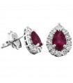 Davite & Delucchi Women's Drop Earrings with Rubies and Diamonds - 0