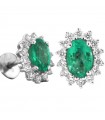 Davite & Delucchi Earrings with Emeralds and Diamonds for Women - 0