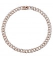 Buonocore Woman's Bracelet - Groumette in 18K Rose Gold with White Diamonds 2.42 ct - 0
