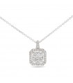 Buonocore Necklace - Engage in 18K White Gold with Square Pendant and Natural Diamonds 0.46 ct - 0