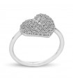 Buonocore Ring - in 18K White Gold with Heart and Natural Diamonds 0.62 ct - 0