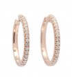 Buonocore Earrings - 18K Rose Gold Circle with Natural Diamonds 0.21 ct - 0