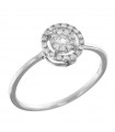 Lelune Diamonds Woman's Ring - in 18k White Gold with Natural Diamonds 0.15 ct - 0
