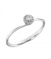 Davite & Delucchi Woman's Ring - in 18K White Gold with White Diamonds 0.12 ct - 0
