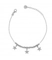 Rue Des Mille Women's Silver Bracelet with Micro Rings and Stars - 0