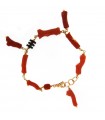 BRACCIALE DI ORO CON CORALLO E ONICE SILVIA KELLY