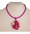 Collana Rajola Donna - Tresor Pendente Medaglione con Perle, Giada ed Agata