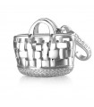 Rosato Sea Bag Charm - My Bags Pendant in 925% Silver and White Zircons