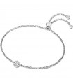 Women's Rosato Bracelet - Dreams with Perforated Disc in 925% Silver with White Zircons