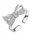Rosato Ring for Woman - 925% Silver Dreams with Bow and White Zircons