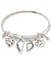 Chrysalis Bracelets for Women - Two of One Boundless Love with Silver Half Heart