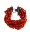 Della Rovere Woman's Bracelet - 925% Silver with Mediterranean Coral - 0