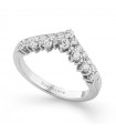 Buonocore Woman's Ring - Wave in 18K White Gold with Natural Diamonds 0.65 ct - 0