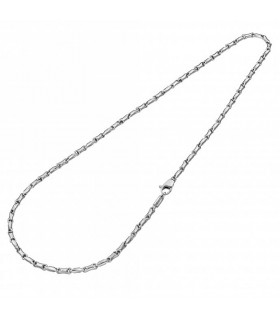 Chimento Man S Necklace Tradition Gold Bamboo Classic In 18k White Gold 50 Cm 0