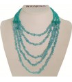 Rajola Woman's Necklace - Mambo with Mint Green Jade, Apatite and Mother of Pearl - 0