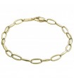 Chimento Bracelet - Tradition Gold Accents in 18K Yellow Gold with Oval Link18 cm - 0