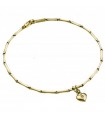 Bracciale Chimento - Bamboo Shine in Oro Giallo 18 carati con Cuore e Diamanti Bianchi 18 cm