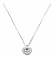 Chimento Woman's Necklace - Stardust Love In in 18K White Gold with Heart Pendant - 0